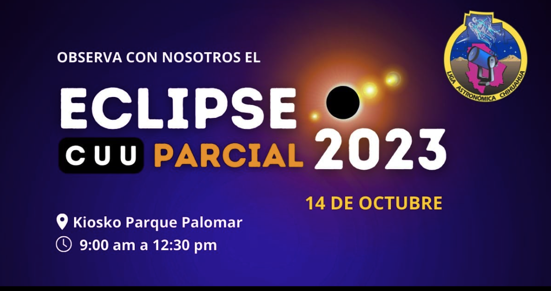 Eclipse Solar Parcial con la liga astronómica de Chihuahua