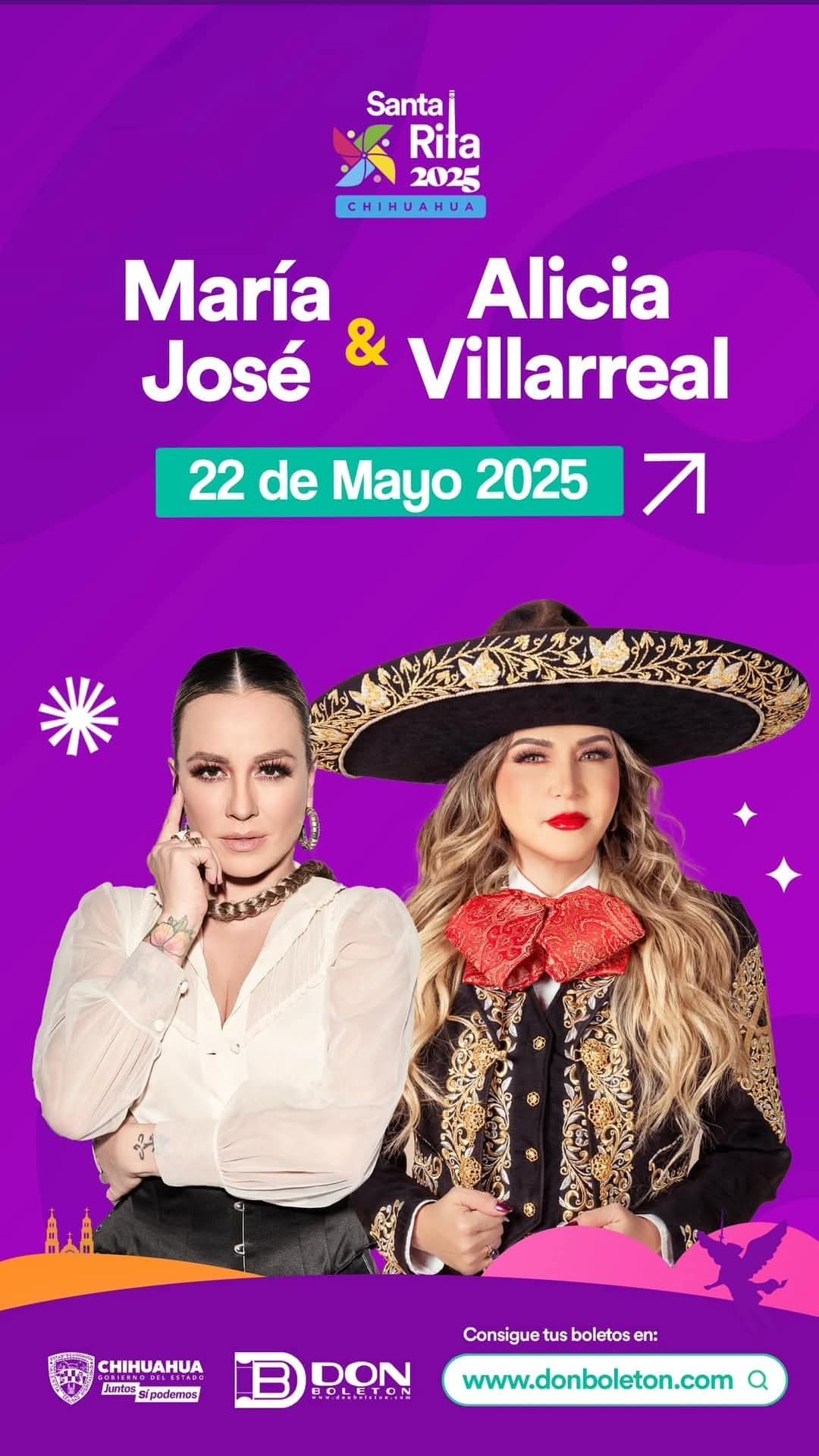 Maria José y Alicia Villarreal en feria Santa Rita