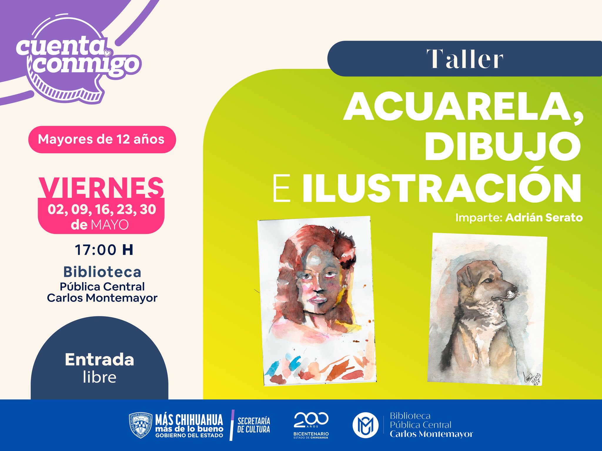 Taller de acuarela dibujo e ilustración