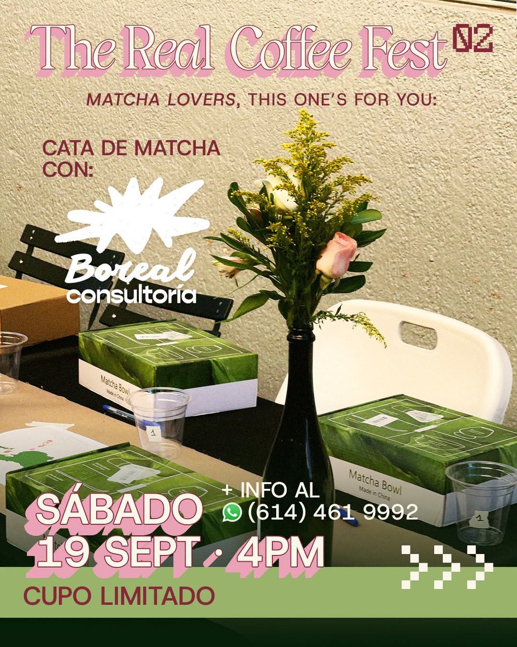 Cata de Matcha con Boreal Consultoría en Paseo Central