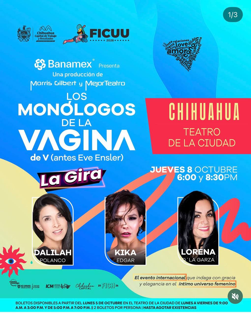 Los Monólogos de la Vagina – La Gira en Teatro de la Ciudad